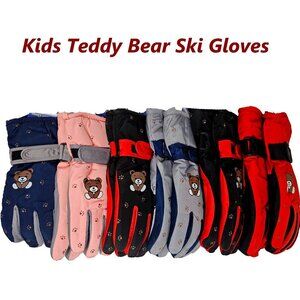 Kids Ski Winter Gloves, Multiple Colors, One Size 9" Long